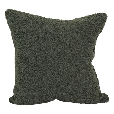 Blazing Needles Square Faux Fur Throw Pillow, 17", Turell Army