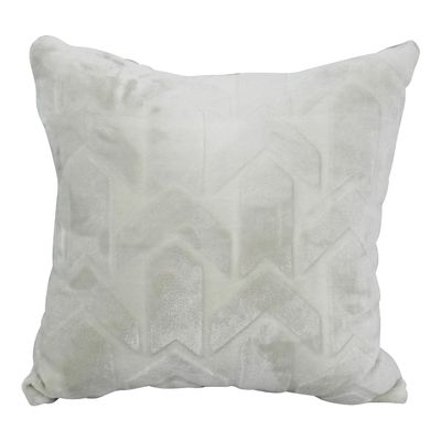 Blazing Needles Square Faux Fur Throw Pillow, 17", Agora Soap