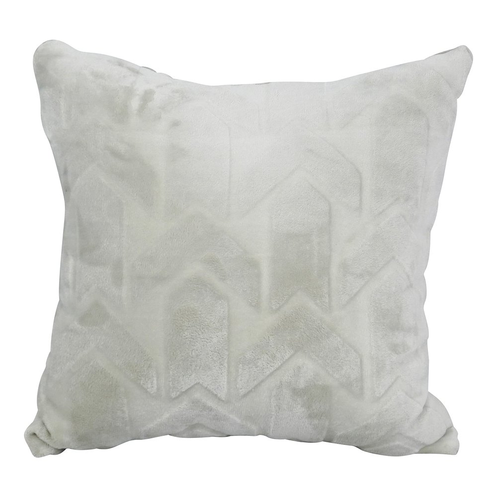 Blazing Needles Square Faux Fur Throw Pillow, 17", Agora Soap