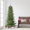 Puleo International 6.5' Slim Aspen Fir Artificial Christmas Tree with Stand, Green,APGSL-65 view 2
