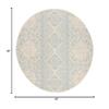 SAFAVIEH Washable Rug Outdoor Beach House Collection - 4' Round, Aqua & Cream, Non-Shedding & Easy to Clean, Ideal for Patio, Backyard, Mudroom (BHS174K) view 2