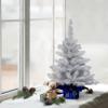 Puleo International Pre-Lit 2' Table Top Artificial Christmas Tree with 35 Lights in Blue Sac, White view 3