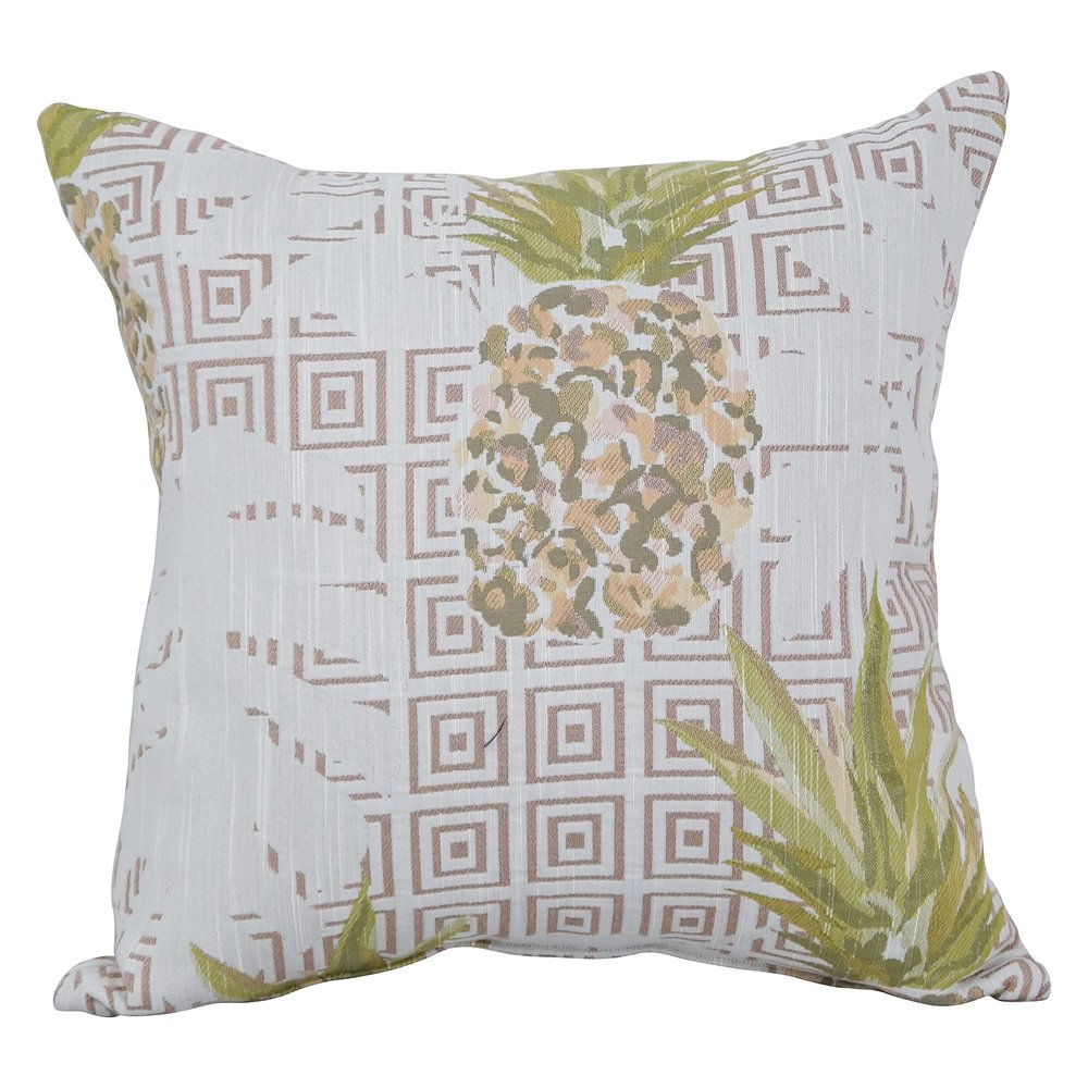 Blazing Needles Square Polyester Jacquard Throw Pillow, 17", Zeena Blush