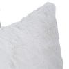 Blazing Needles Square Faux Fur Throw Pillow, 17", Upton Natural view 2