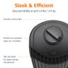 Amazon Basics 28" 60-Degree Oscillating Tower Fan with Powerful Airflow for Bedroom, Living Room, Office, 3 Speeds, Mechanical Control, Air Circulator, 35W, 27.8"H x 9.4"D x 9.4"W, Black view 3