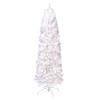 Puleo International Pre-Lit 6.5' Pencil Northern Fir Artificial Christmas Tree with 250 Lights, White view 1