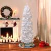 Puleo International Pre-Lit 6.5' Pencil Northern Fir Artificial Christmas Tree with 250 Lights, White view 3
