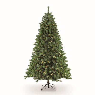Puleo International Pre-Lit 6.5' Northern Fir Artificial Christmas Tree with 400 Lights, Green