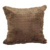 Blazing Needles Square Faux Fur Throw Pillow, 17", Dainty Mocha view 1