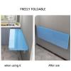 ALGWXQ Wall Mounted Fold Down Table Heavy Duty Folding Wall Table Desk Perfect Addition to Home Office/Laundry/Home Bar/Kitchen & Dining Room (Color : Blue, Size : 120x50cm) view 3