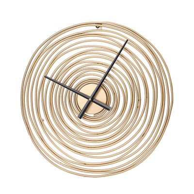 Clock Round Metal Decorative Wall Clock, Industrial Rustic Art Clock for Home, Living Room, Kitchen and Den