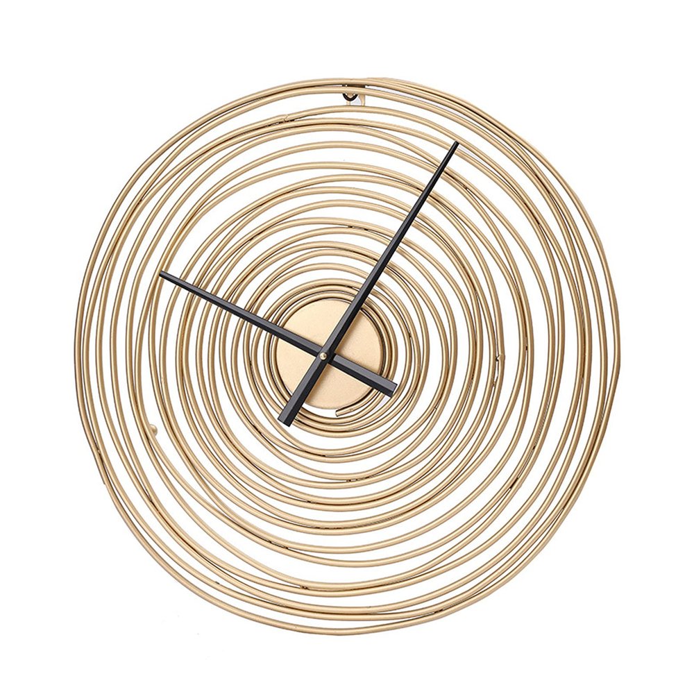 Clock Round Metal Decorative Wall Clock, Industrial Rustic Art Clock for Home, Living Room, Kitchen and Den