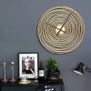 Clock Round Metal Decorative Wall Clock, Industrial Rustic Art Clock for Home, Living Room, Kitchen and Den view 4