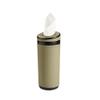 ihreesy Cylinder Tissue Box,PU Leather Napkin Holder Pumping Paper Case Dispenser Tissue Tube Holder Portable Cylinder Box Roll Facial Tissue Box for Car Cup Holder Office,Beige view 1