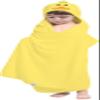 HIPHOP PANDA Hooded Towel for Kids - Viscose Derived from Bamboo, 30 X 50 INCH Large Size for 3-10 Yrs - Premium Kids Bath Towel Beach Towels Wrap for Girls, Boys, Yellow Duck view 1