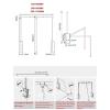Pull Down Closet Rod, Soft-Close Wardrobe Rail Lift Organizer Storage System Closet Hanger Rod Lifting for Hanging Clothes Space Saving Aluminum Adjustable Width Coat Rack, 30 Kg Load (Size : 830-115 view 2