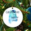 Christmas Ornament Tree 2025 with City Name Ornament Grand Bay Alabama is My Happy Place - Grand Bay AL Xmas Decoration Gift Family 3" MDF Plastic White view 1