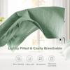 Comfort Spaces Sage Green Oversized Queen Quilt Set 102"x118" Bedspread Quilted Summer Lightweight Microfiber Bedding Coverlet with Double Sided Stitching Soft All Season 3 Piece with Matching Shams view 4