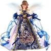 The Bridge Collection Elegant Blue & Gold Light-Up Angel Tree Topper - Lighted Angel Christmas Tree Topper for Holiday Decor - Treetop Angel Decor view 1