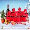 5 Pcs Bags Santa Pants Treats Bag Wine Bottle Totes for Halloween Xmas Decoration Gift Sacks Candy Stocking Wrapping,S view 3