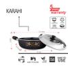 5 Piece Kitchen Accessories Set | Non Stick Induction Friendly Cookware | Kadai with Lid , Fry Pan , Tawa , Sauce & Tadka Pan | Ceramic Hard Anodized | Cast Iron Utensils view 4