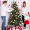 1pc Christmas Wooden Bead Wreath Rustic Wooden Beads Hanging Decor Farmhouse Garland Ornaments for Christmas Home Party Decorations 220cm 7.2ft view 4
