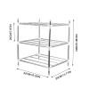 Cabilock 1pc Multi-functional Three-layer Kitchen Storage Shelf Rack Stainless Steel Organizer for Pots and Pans Space-saving for Household Organization view 2