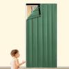 Doorway Fly Curtains for Doors,Screen Door,Thermal Insulated Door Curtai, Winter Curtains,PU Thicken Cotton,with Weatherproof Waterproof Anti Energy Loss Reduce Noise,Green_90x210cm/35x83inch view 1