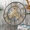 Clock Wall Clock Creative Wall Clock European Style Wrought Iron Gear Wall Clock Living Room Study Decoration Clock view 3