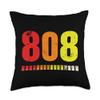 808 Retro Vintage Electronic Drum Machine from the 80s Throw Pillow view 1