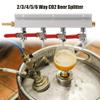 2 Way / 3 Way / 4 Way / 5 Way / 6 Way Gas Manifold, CO2 Distributor Manifold Stem Splitter Beer Integrated Check Valves Homebrew Beer Making Brewing Tool view 4
