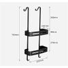 ZTBH Bathroom Divider Black Hanging Bath Shelves Bathroom Shelf, Bathroom Storage Shelf Rack Bathroom Hardware Sets (Color : Style 3) view 2