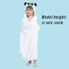 HIPHOP PANDA Hooded Towel for Kids - Viscose Derived from Bamboo, 30 X 50 INCH Large Size for 3-10 Yrs - Premium Kids Bath Towel Beach Towels Wrap for Girls, Boys, Panda view 3