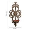 BOOMLATU Heavy Cast Iron Set of 2 Wall Mounted Candle Sconces Holders,Hanging Candle Holder for Wall, Home Wall Art for Living Room Fireplace Yard Pathway view 2