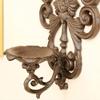 BOOMLATU Heavy Cast Iron Set of 2 Wall Mounted Candle Sconces Holders,Hanging Candle Holder for Wall, Home Wall Art for Living Room Fireplace Yard Pathway view 3