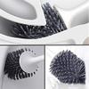 Bathroom Divider Toilet Brush And Holder Set, Silicone Toilet BrushPlastic Toilet Bowl BrushWall-mounted Or Floor-Standing Bathroom Toilet Cleaning Brush Bathroom Hardware Sets ( Color : WT Black ) view 4