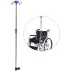 Infusion Stand, IV Stand for Wheelchair, IV Pole with Stainless Steel, Adjustable Height Display Stand Rack view 2