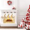 CUXWEOT Personalized Music Note Floral Christmas Stockings Customize Name Candy Bag for Family Holiday Party Decorations Gift 17.52 x 7.87 Inch view 2