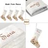 CUXWEOT Personalized Music Note Floral Christmas Stockings Customize Name Candy Bag for Family Holiday Party Decorations Gift 17.52 x 7.87 Inch view 4