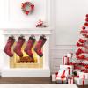 CUXWEOT Personalized Red Musical Note Dot Christmas Stockings Customize with Name for Family Kids Pet Holiday Decorations Gift 17.52 x 7.87 Inch view 2