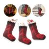 CUXWEOT Personalized Red Musical Note Dot Christmas Stockings Customize with Name for Family Kids Pet Holiday Decorations Gift 17.52 x 7.87 Inch view 3