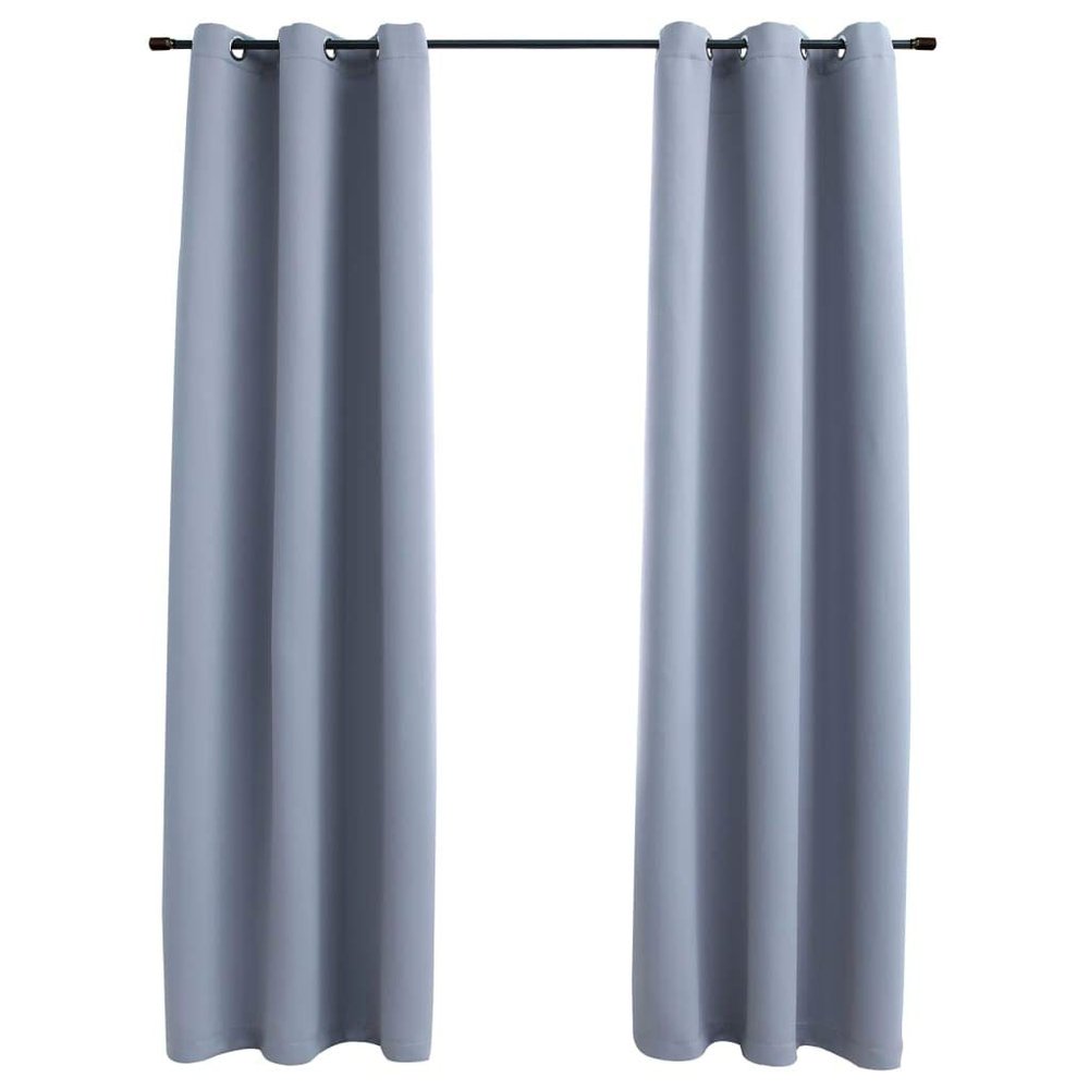 ZQQLVOO Blackout Curtains with Rings 2 pcs,Room Darkening Curtains,Window Curtains,Insulated Curtains, Light Blocking Drapes, Thermal Insulated, Noise Reduction, Gray 37"x84" Fabric