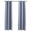 ZQQLVOO Blackout Curtains with Rings 2 pcs,Room Darkening Curtains,Window Curtains,Insulated Curtains, Light Blocking Drapes, Thermal Insulated, Noise Reduction, Gray 37"x84" Fabric view 1