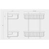 ZTBH Bathroom Divider Bathroom Corner Shelf, Holder Dual Tier Bathroom Shelves Bathroom Hardware Sets (Color : 30cm Gold) view 2