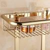 ZTBH Bathroom Divider Bathroom Corner Shelf, Holder Dual Tier Bathroom Shelves Bathroom Hardware Sets (Color : 30cm Gold) view 4
