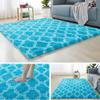 Modern Living Room Decorative Carpets Bedroom Non-Slip Large Carpet Home Mat for Children Rhombus-Sky Blue 62.88 X 90.39 in view 2