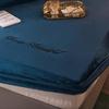 CFYCYHDZHT Bedding Fitted Sheet,Warm Crystal Velvet Mattress Cover with Deep Pockets, Bedroom Guest Room Pure Color Embroidered Bed Protector Purple 200220cm (3pcs) view 2