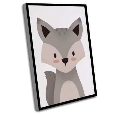 Kids Ocean Bathroom Decor,Fox Print,Fox Nursery Print,Peekaboo Fox,Peekaboo Print,Woodland Friends,Woodland Animals,Fox Art Print,Nursery Fox Print,Nursery,16x24 Inch Framed Wall Art