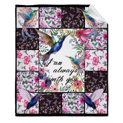 ARTBLANKET Hummingbird Bird Cute Animal Throw Blanket Fannel Fleece Microfiber Plush Bed Blanket Super Soft Blanket for All Season Bed Couch Sofa 120x90 in for Family
