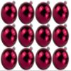 12 Pack 70mm 2.75 Shiny Burgundy Ornament with Wire and UV Coating view 1